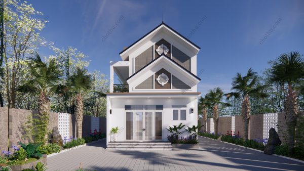Nhà mái Thái 2 tầng diện tích: 6.5x12m - V498