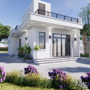 Nhà cấp 4 mái bằng vừa tiện nghi vừa rẻ diện tích: 7x15m - V526