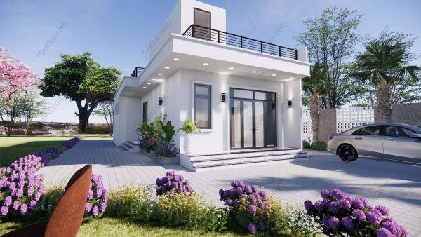 Nhà cấp 4 mái bằng vừa tiện nghi vừa rẻ diện tích: 7x15m - V526