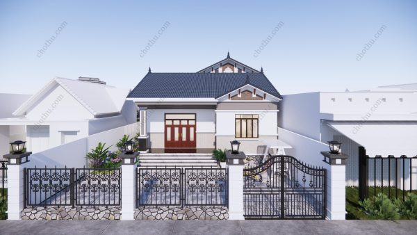 Nhà cấp 4 mái Thái đơn giản, đầy đủ nội thất diện tích: 10x15m - V596 - Hình ảnh 3