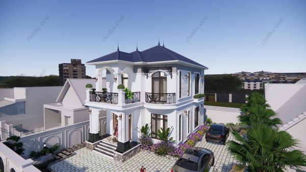 Mẫu nhà mái Nhật sang trọng 2 tầng diện tích: 8x9m - V605 - Hình ảnh 3