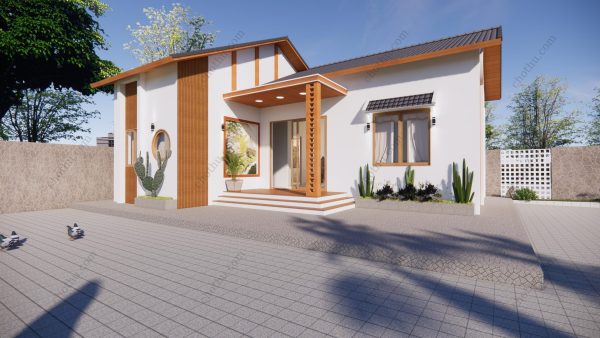 Mẫu nhà mái Thái đơn giản, tiết kiệm diện tích 10x12m - V612 - Hình ảnh 3