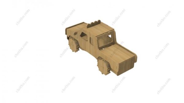 Mô hình xe bán tải cắt bằng laser - Mô hình 3D - Hình ảnh 5