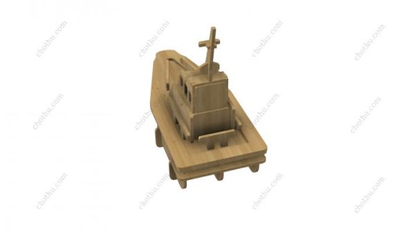 Mô hình tàu tuần dương cắt bằng laser - Mô hình 3D - Hình ảnh 6