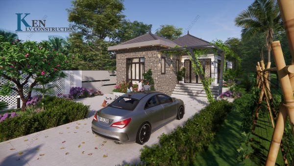 Nhà cấp 4 mái Nhật diện tích: 7.8x18.5m - V662 - Hình ảnh 3