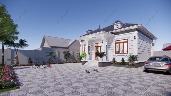 Mẫu nhà cấp 4 mái Nhật diện tích: 10.5x10m - V464 - Hình ảnh 3