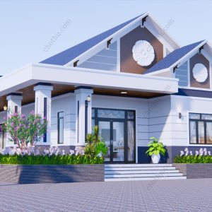Nhà cấp 4 mái Nhật đẹp, giá rẻ diện tích: 11,5x20,6m - V473