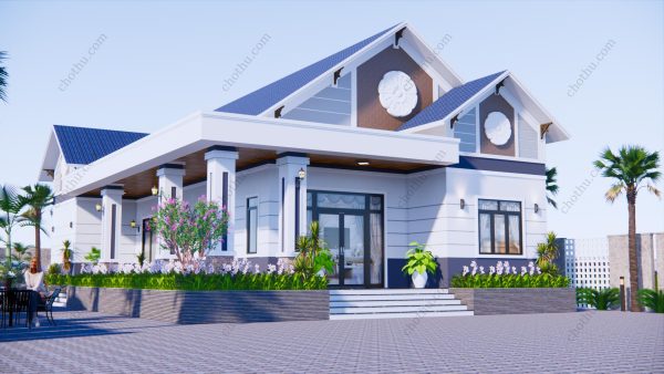Nhà cấp 4 mái Nhật đẹp, giá rẻ diện tích: 11,5x20,6m - V473