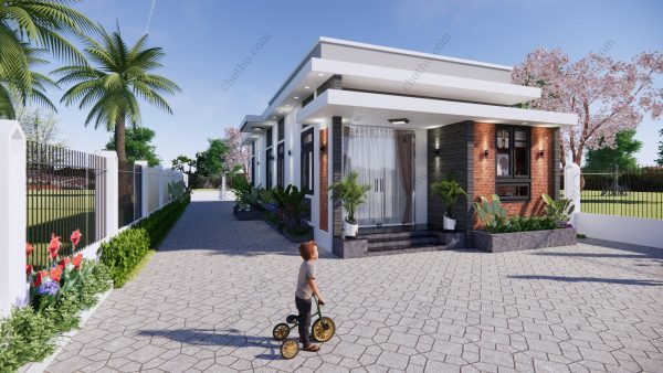 Nhà cấp 4 mái bằng diện tích: 6,9x16,4m - V686 - Hình ảnh 3