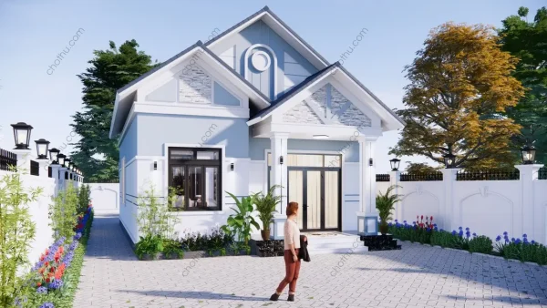 Mẫu nhà cấp 4 mái Thái diện tích: 8.3x12.3m - V841 - Hình ảnh 5