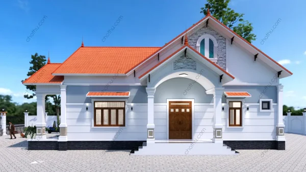 Mẫu nhà cấp 4 mái Thái diện tích: 10x16.5m - V873 - Hình ảnh 7