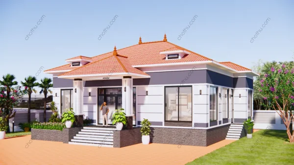 Nhà cấp 4 mái Nhật diện tích 13x10m - V766 - Hình ảnh 5