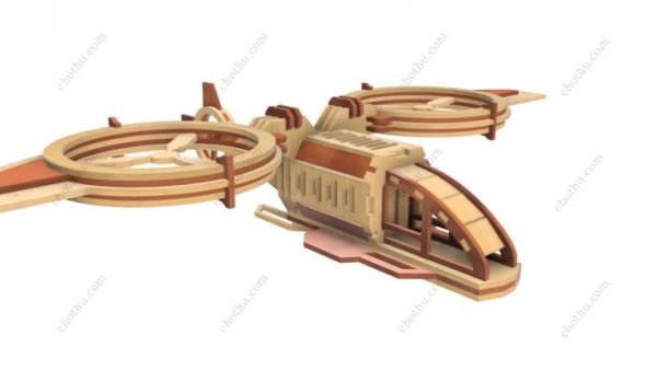 Đồ chơi gỗ Avatar trực thăng bọ cạp, Tệp kỹ thuật số để cắt laser – Mô hình 3D - Hình ảnh 3