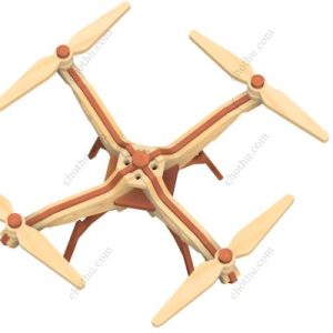 Đồ chơi máy bay không người lái bằng gỗ cắt laser – Mô hình 3D