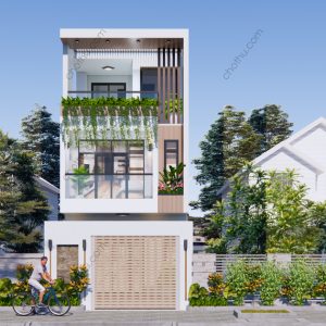 Mẫu nhà 3 tầng hiện đại không thể bỏ qua diện tích: 5x8m - V564