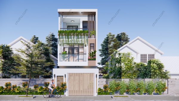 Mẫu nhà 3 tầng hiện đại không thể bỏ qua diện tích: 5x8m - V564