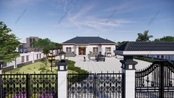 V687 - 4-level house with Japanese roof 18,5x12,3m - Hình ảnh 5