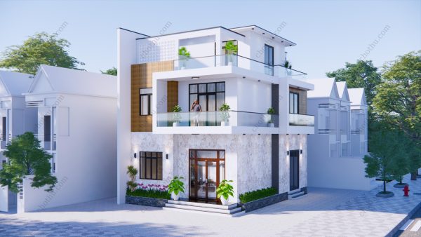 Mẫu nhà 3 tầng hiện đại diện tích: 8x10m - V409 - Hình ảnh 4