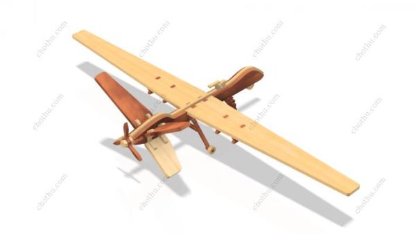 Máy bay không người lái quân sự – Mô hình 3D tệp cắt bằng laser - Hình ảnh 3