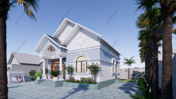 Mẫu nhà cấp 4 mái Thái không thể bỏ qua diện tích: 9.8x9.4m - V549 - Hình ảnh 4