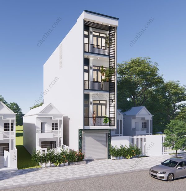 Nhà phố 4 tầng hiện đại diện tích: 4x22m - V461