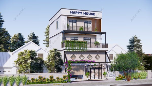 Biệt thự 3 tầng sang trọng và hiện đại diện tích: 9.6x15m - V520