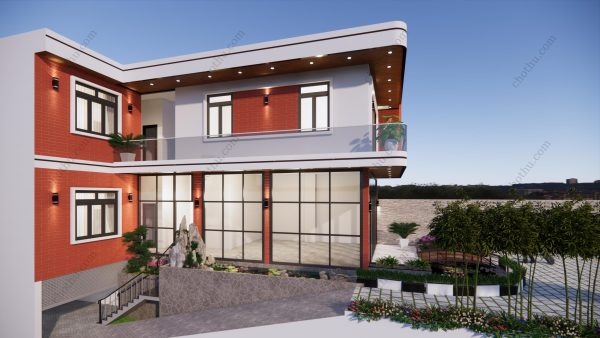 Thiết kế nhà 2 tầng hiện đại, tiện nghi, có 1 tầng hầm diện tích: 10x19m - V544 - Hình ảnh 4