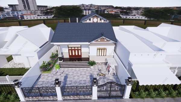 Nhà cấp 4 mái Thái đơn giản, đầy đủ nội thất diện tích: 10x15m - V596 - Hình ảnh 4