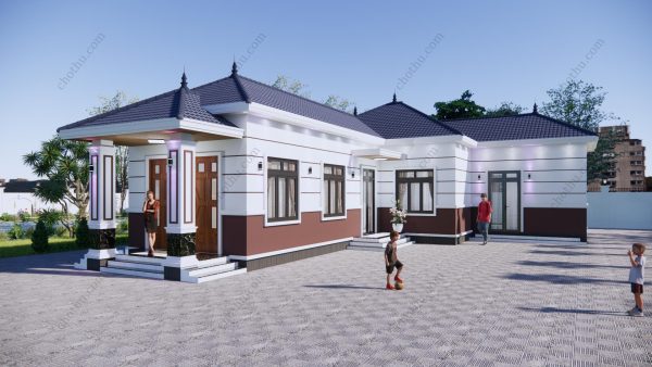 Nhà cấp 4 mái Nhật diện tích 13,3x18m - V754 - Hình ảnh 4