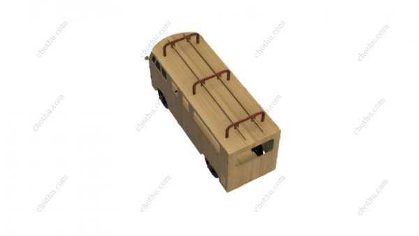 Tệp cắt laser mô hình xe buýt – Mô hình 3D - Hình ảnh 3