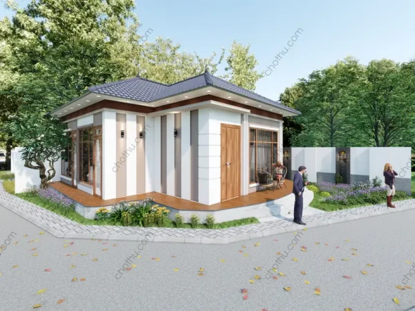 Nhà cấp 4 mái Thái đơn giản hot nhất hiện nay diện tích: 9.3x8.3m - V881 - Hình ảnh 4