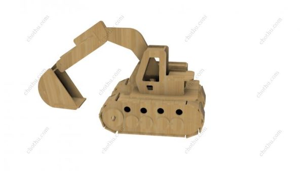 Đồ chơi mô hình máy xúc để cắt laser - Mô hình 3D - Hình ảnh 6