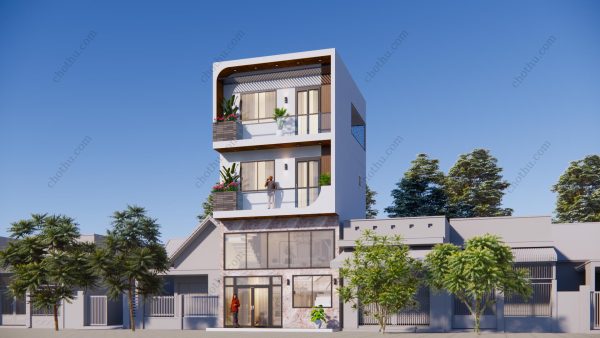 Mẫu nhà 3 tầng được thiết kế theo phong cách hiện đại diện tích: 6.5x6.4m - V819 - Hình ảnh 5