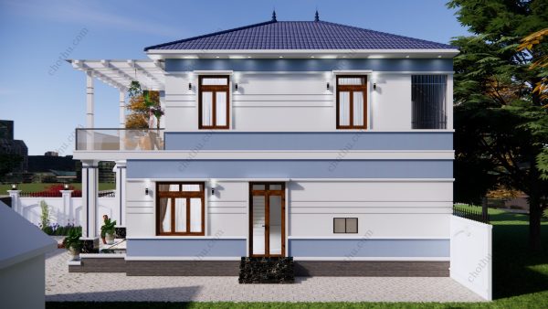 Mẫu nhà 2 tầng mái Nhật diện tích: 8.3x12.6m - V826 - Hình ảnh 4