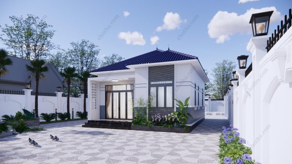 Mẫu nhà cấp 4 mái Nhật diện tích: 7.3x8.6m - V832 - Hình ảnh 5