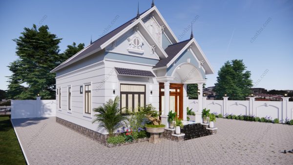 Nhà cấp 4 mái Thái, 3 phòng ngủ, diện tích 8,4x11,4m -V838 - Hình ảnh 4
