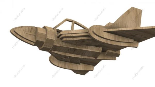 Mô hình máy bay chiến đấu cánh quạt VTOL Goodyear GA-28B cắt laser - Mô hình 3D - Hình ảnh 8
