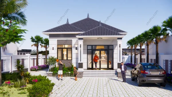 Nhà cấp 4 mái Nhật diện tích 8x13m - V779