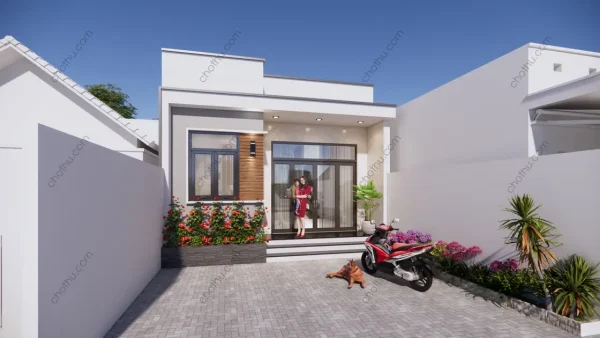 Nhà cấp 4 hiện đại, tiện nghi, mái bằng diện tích: 6x25m - V850 - Hình ảnh 3