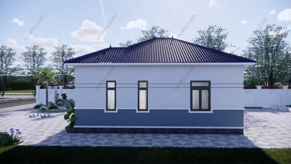 Mẫu nhà cấp 4 mái Nhật diện tích: 7.3x8.6m - V832 - Hình ảnh 4