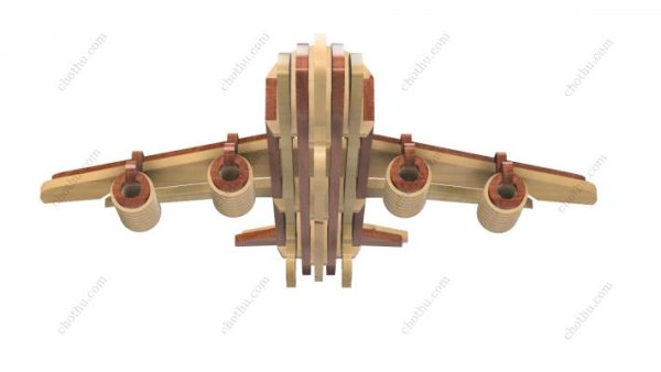 Máy bay Boeing 747 Mô hình 3D DIY Bộ quà tặng bằng gỗ cắt laser thủ công – Mô hình 3D - Hình ảnh 5