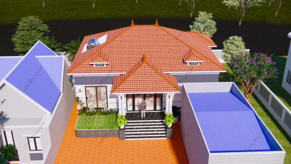 Nhà cấp 4 mái Nhật diện tích 13x10m - V766 - Hình ảnh 4