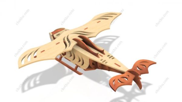 Fantasy Aircraft – Bản vẽ tàu Steampunk cho đồ chơi gỗ cắt laser – Mô hình 3D - Hình ảnh 12