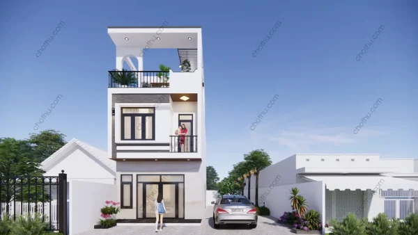Nhà 2 tầng hiện đại diện tích: 4.8x15.6m - V715 - Hình ảnh 2