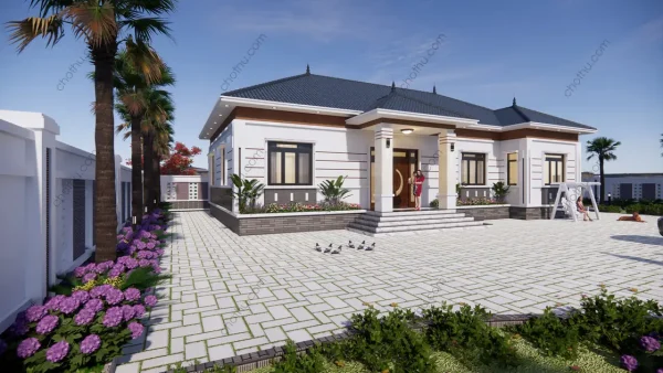 V687 - 4-level house with Japanese roof 18,5x12,3m - Hình ảnh 4