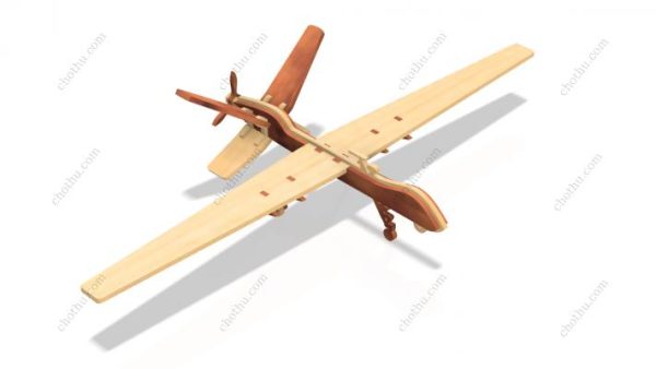 Máy bay không người lái quân sự – Mô hình 3D tệp cắt bằng laser - Hình ảnh 4