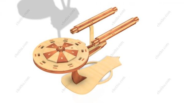 Tàu vũ trụ USS Enterprise Star trek – Mô hình 3D cắt Laser - Hình ảnh 4