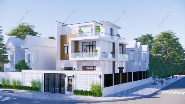 Mẫu nhà 3 tầng hiện đại diện tích: 8x10m - V409 - Hình ảnh 5