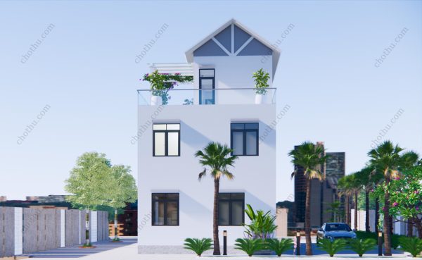 Mẫu nhà 3 tầng mái Thái hiện đại diện tích: 7.1x13m - V471 - Hình ảnh 5