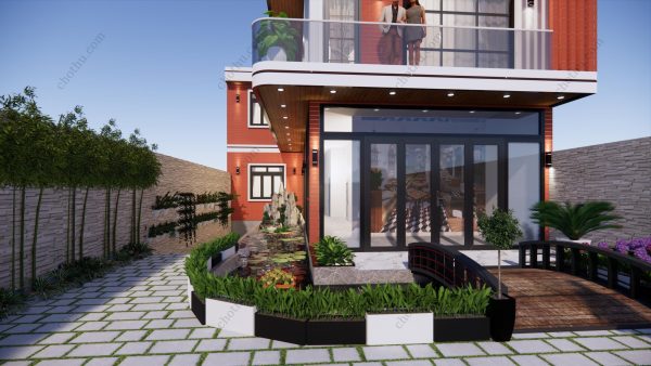 Thiết kế nhà 2 tầng hiện đại, tiện nghi, có 1 tầng hầm diện tích: 10x19m - V544 - Hình ảnh 5